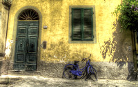 Blue Bike in Lucca