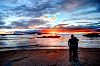 Couple-on-Invercaimbe-Beach-Arisaig-Sunset-